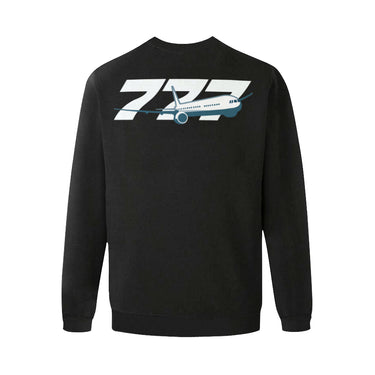 BOEING 777 Men's Oversized Fleece Crew Sweatshirt e-joyer